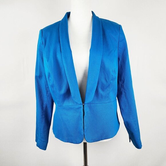 Worthington Blue Woman's Peplum Blazer - Picture 1 of 6